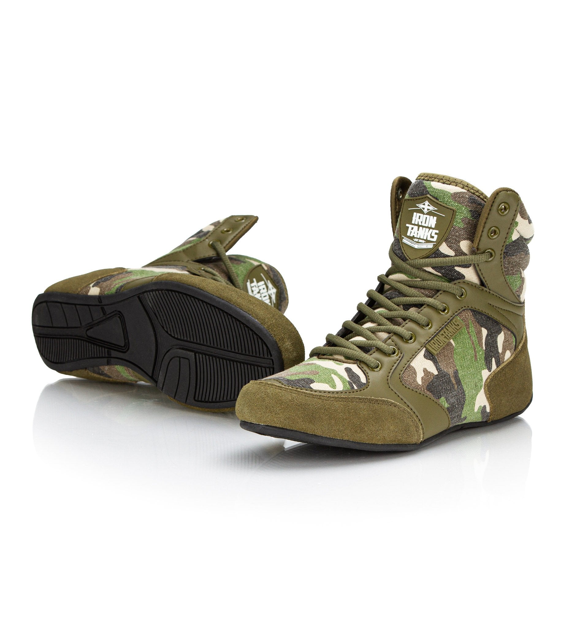 Titan Gym Shoes Camo Weightlifting Bodybuilding Deadlift | Iron Tanks
