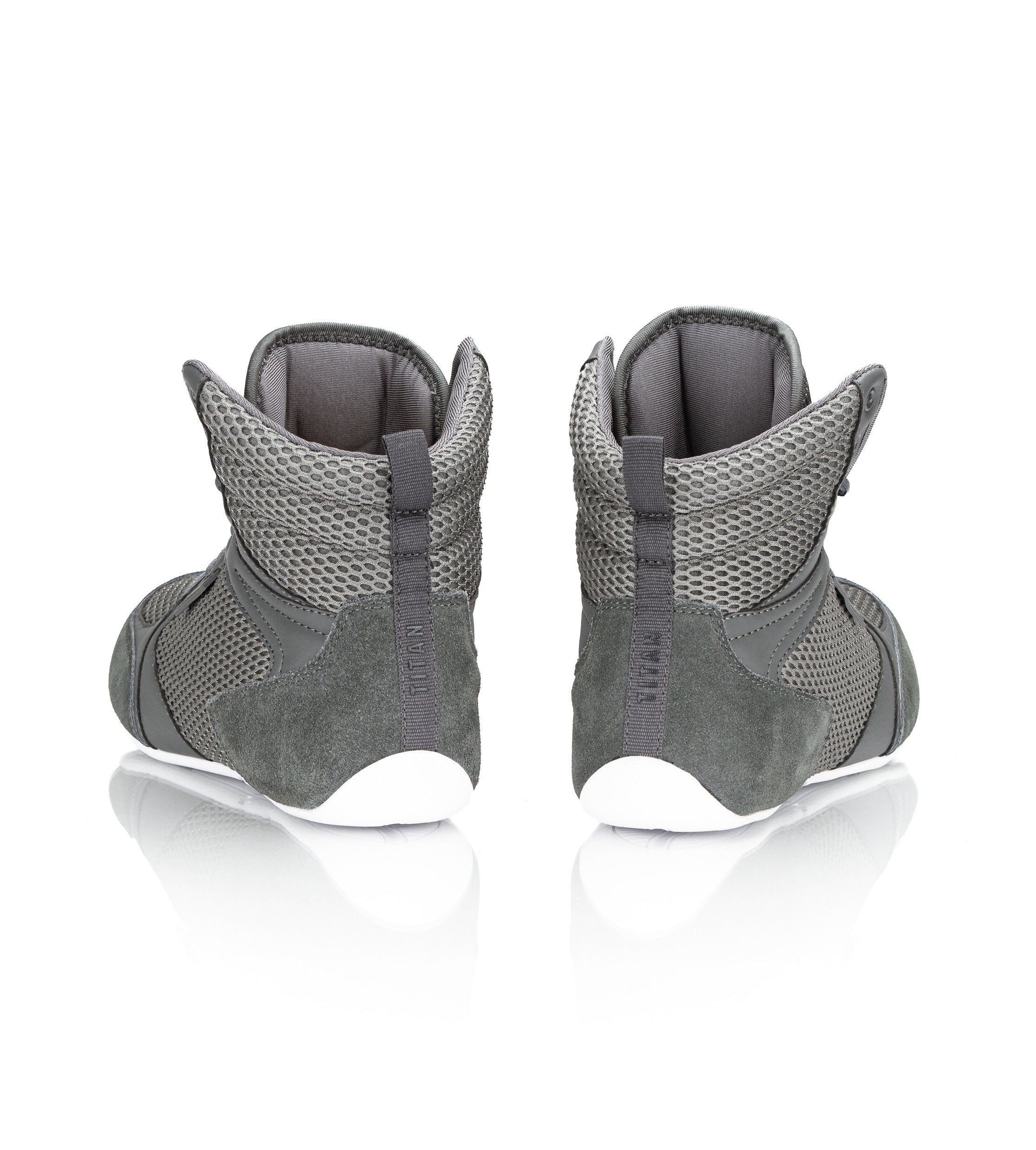 Titan III Gym Shoes Grey Bodybuilding Powerlifting Flat | Iron Tanks