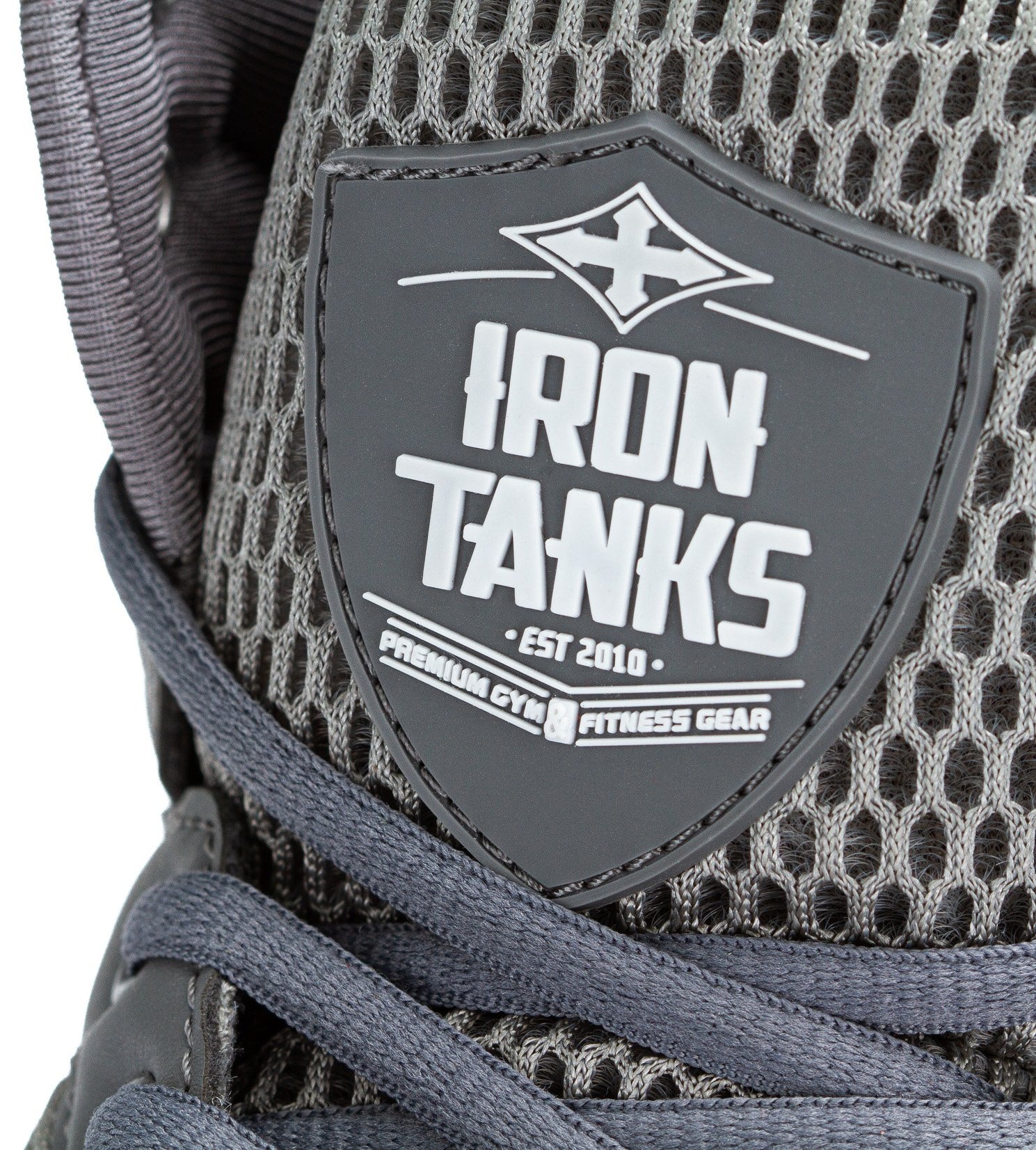 Titan III Gym Shoes Grey Bodybuilding Powerlifting Flat | Iron Tanks