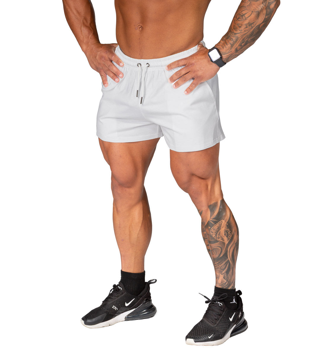 Jacked Fibres Men's Gym & Running Shorts – 100% Polyester – Bodybuilding Training Gear