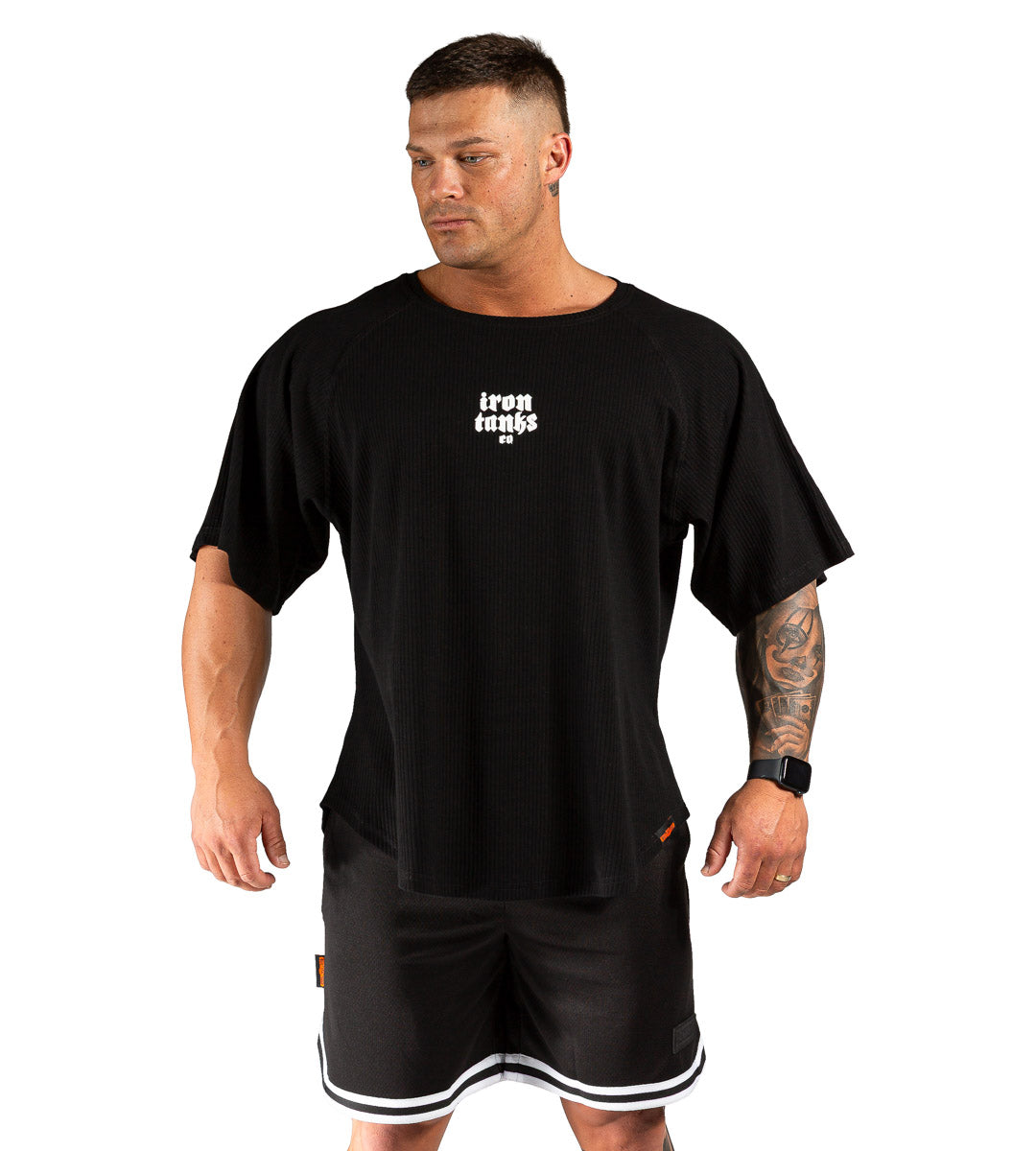 Muscle Rag Top Rambo Rag Top - Black | Oversized Bodybuilding Gym Shirt | Iron Tanks
