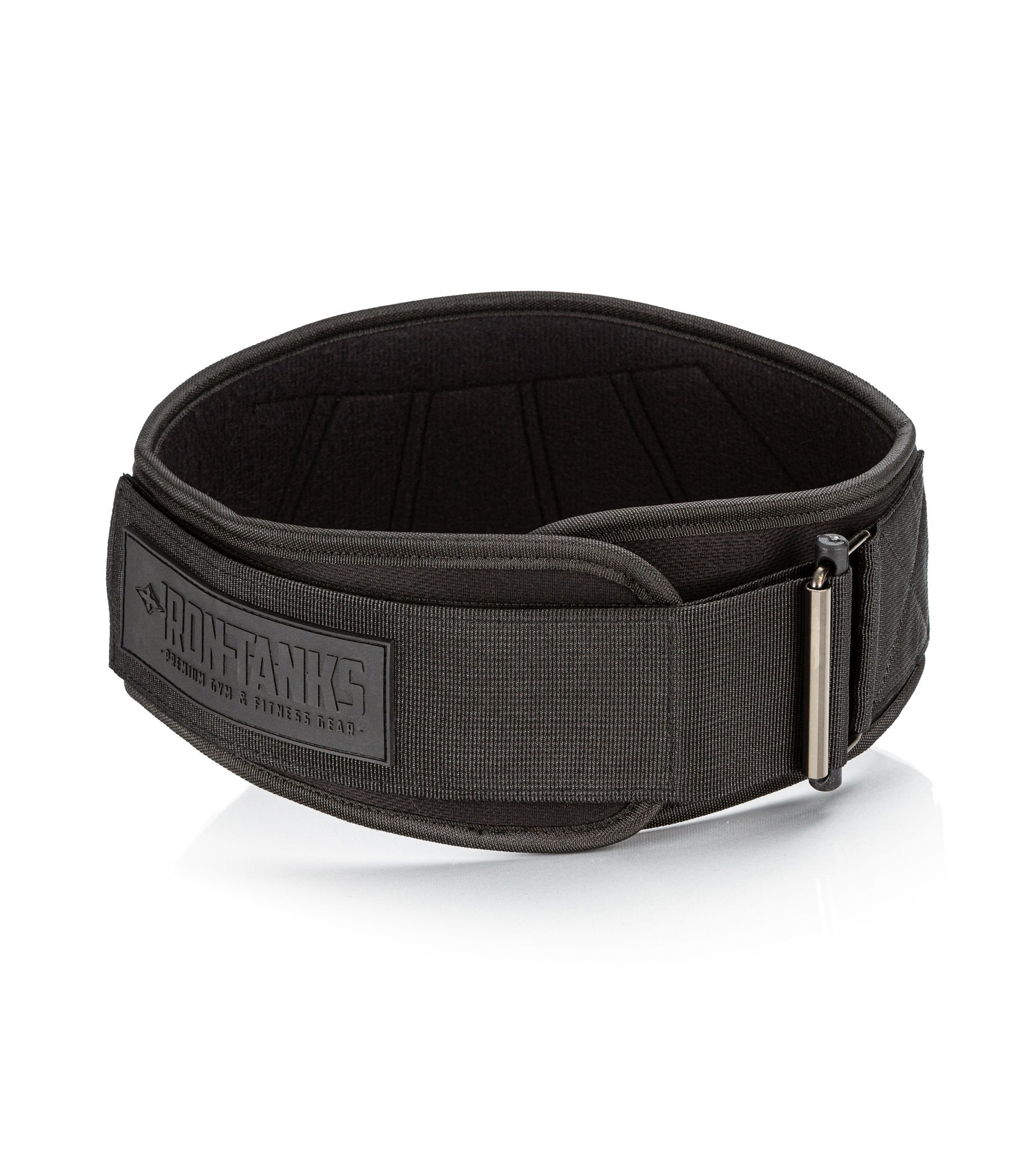 FormFit 6" Nylon Training Belt | Black Neoprene Strongman Waist Brace