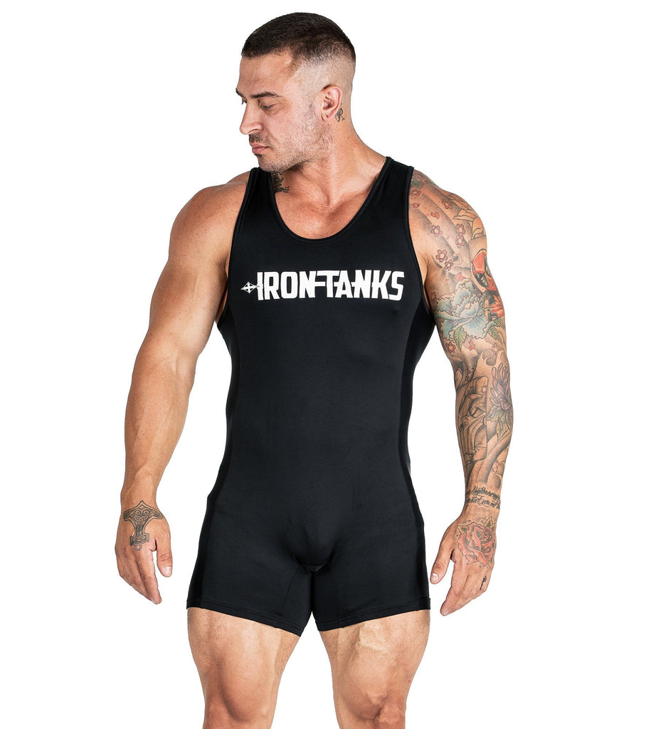 Iron Tanks Conquer Powerlifting Soft Suit Singlet (IPF Approved) - Black