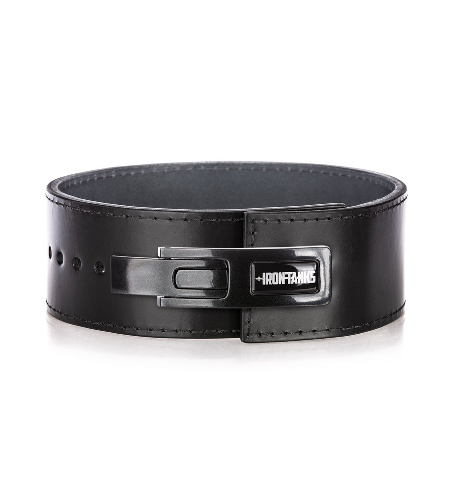 10mm IPF Black Lever Belt with metallic black buckle USA made