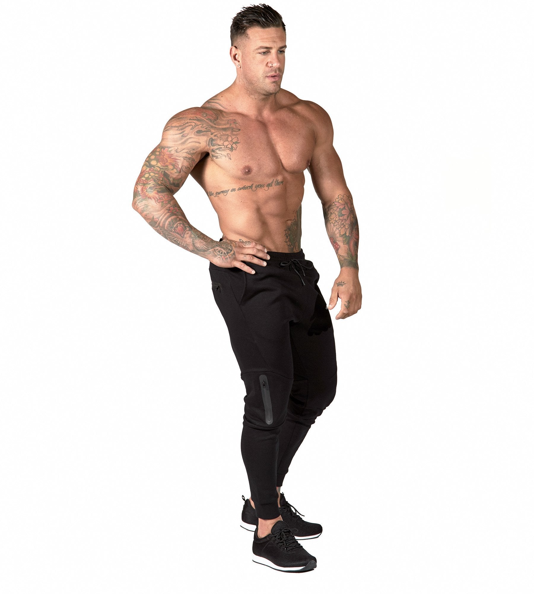 Iron Tanks Mens Pants Fusion Gym Pants - Flux Black