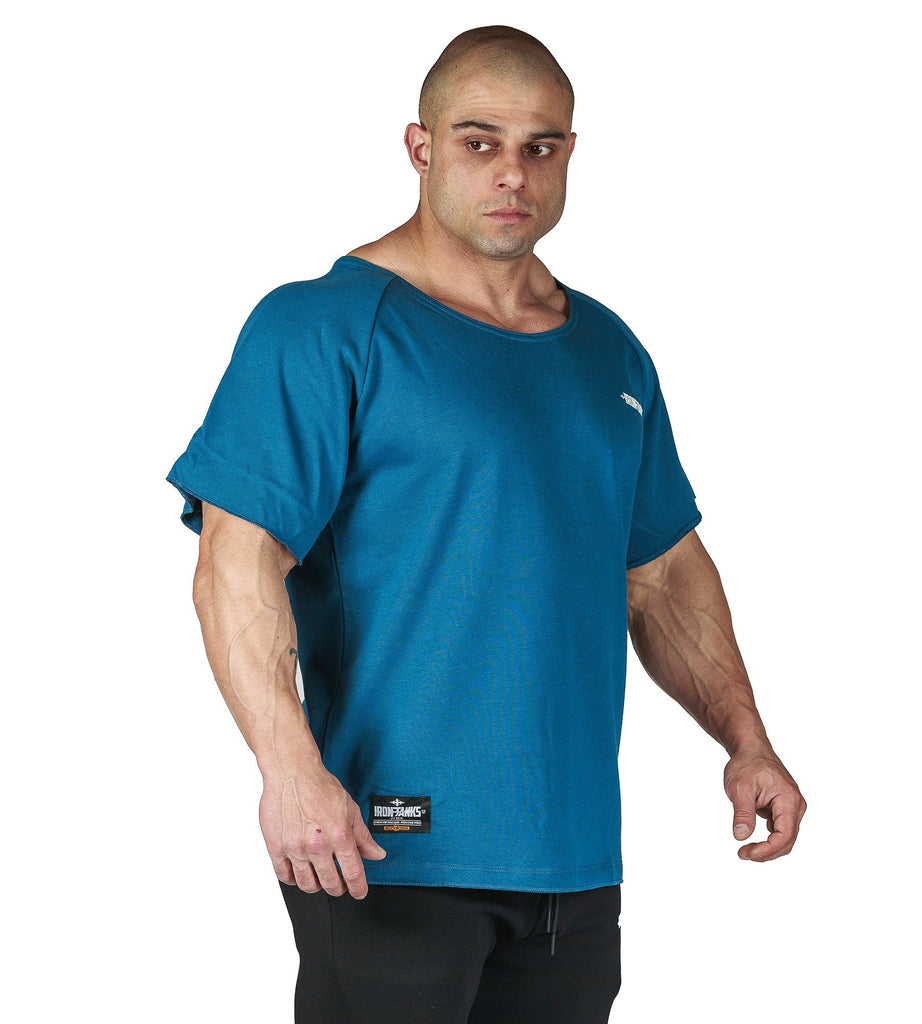 Iron Tanks Mens Tees & Shirts BFG Bodybuilding Rag Top - Blue