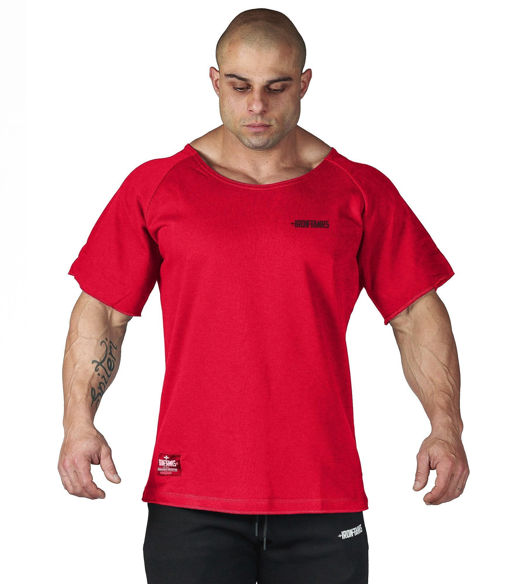 Iron Tanks Mens Tees & Shirts BFG Heavy Rag Top - Red