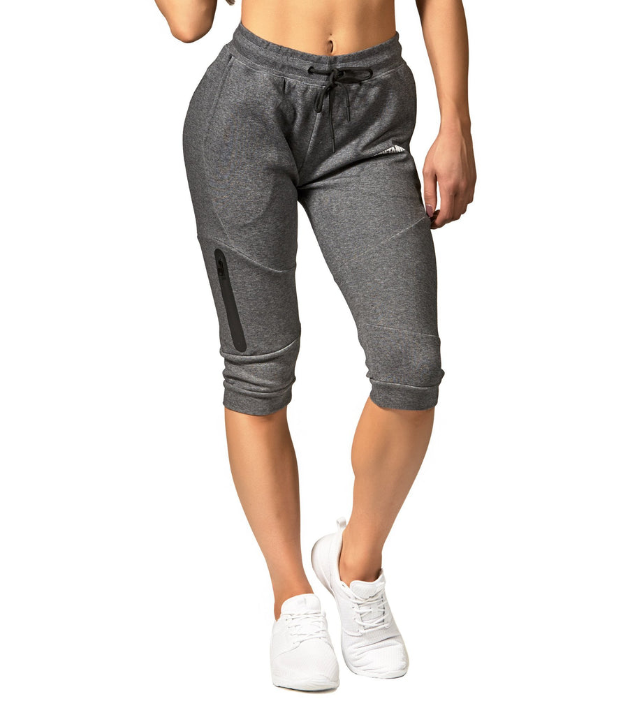 Iron Tanks Womens Pants Womens Fusion 3/4 Gym Pants - Carbon Grey