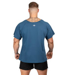 Men's BFG Heavy Rag Top Blue Gym Bodybuilding T-Shirt | Iron Tanks