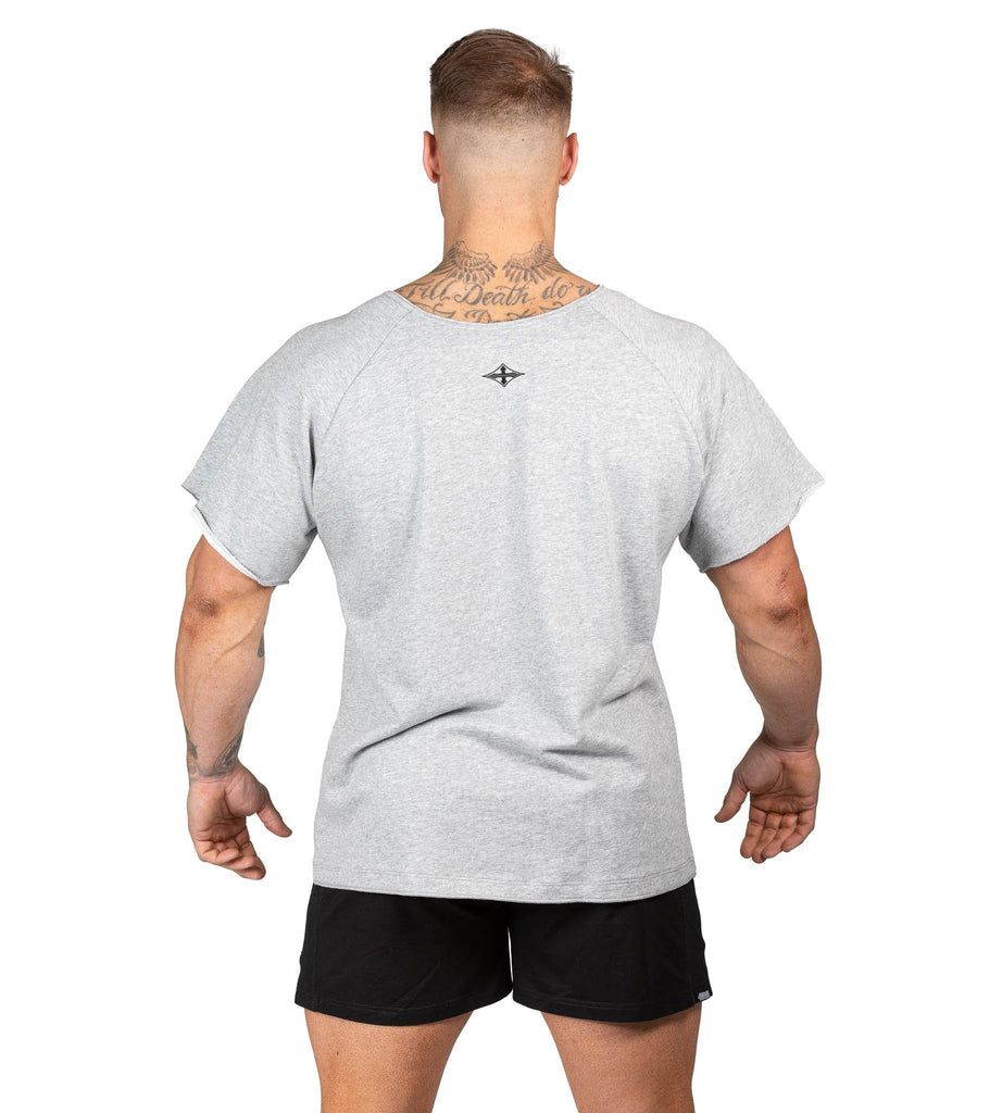 Men's BFG Heavy Rag Top Grey Gym Bodybuilding Workout | Iron Tanks