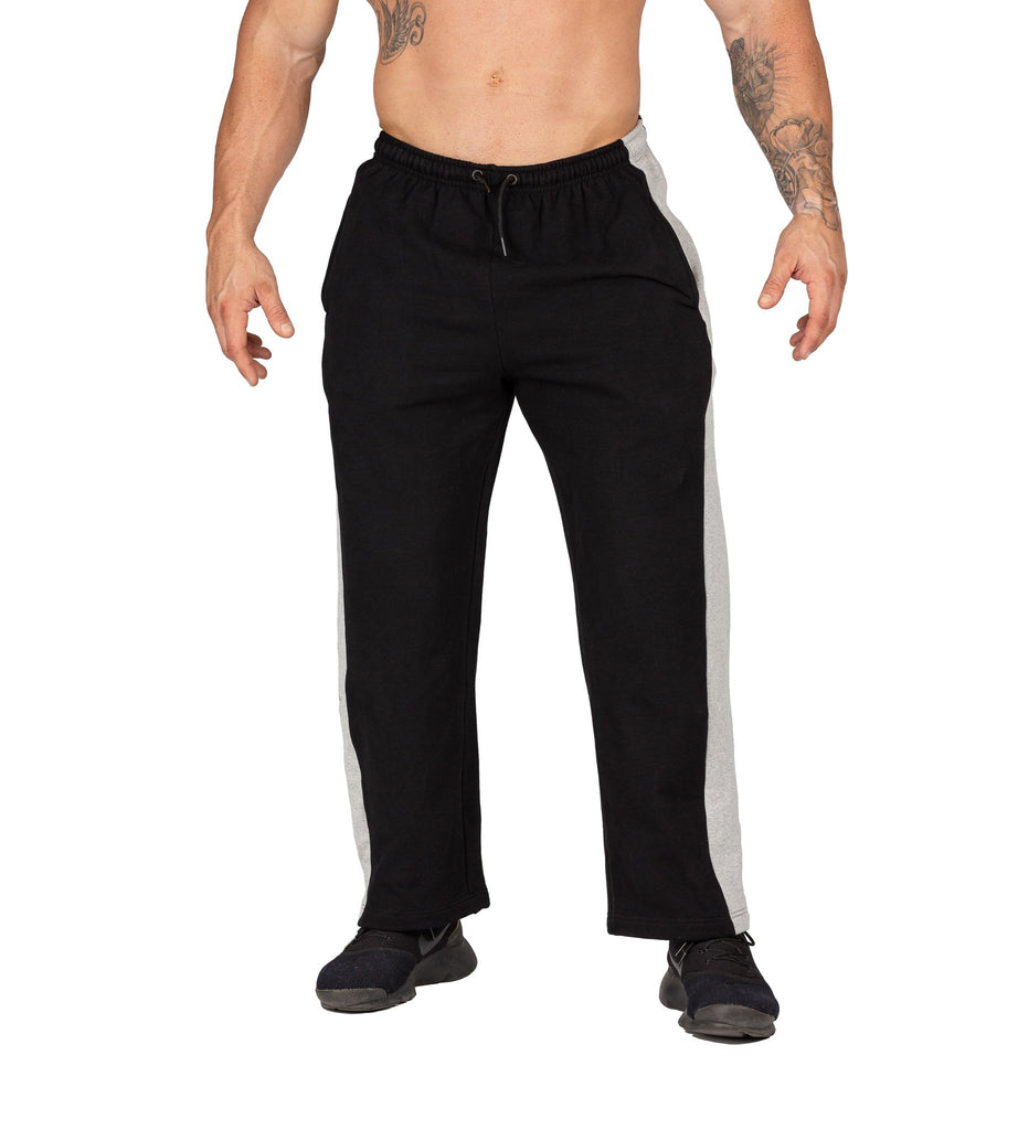 Men's Fleece Tracksuit Pants Black Bodybuilding Workout | Iron Tanks