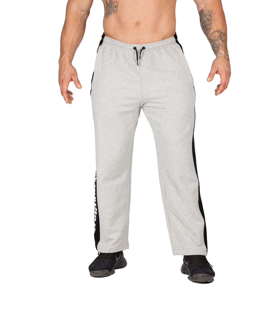Men's Fleece Tracksuit Pants Grey Bodybuilding Workout | Iron Tanks