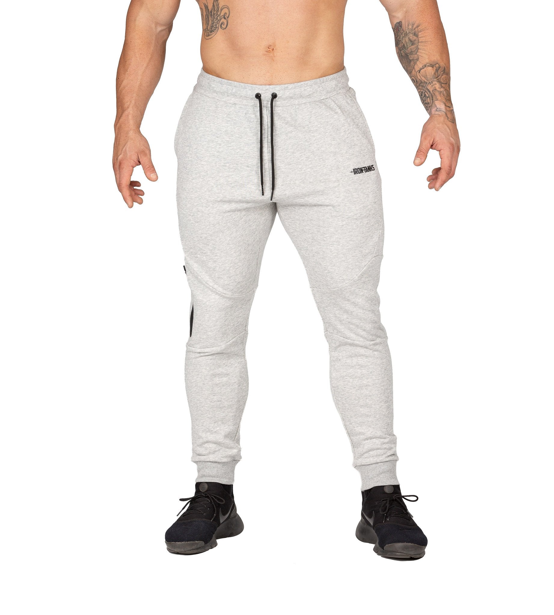 Men's Fusion Gym Pants Grey Bodybuilding Workout Training | Iron Tanks