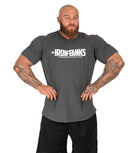 Men's Gym Tee Charcoal Bodybuilding Workout Shirt Training Iron Tanks