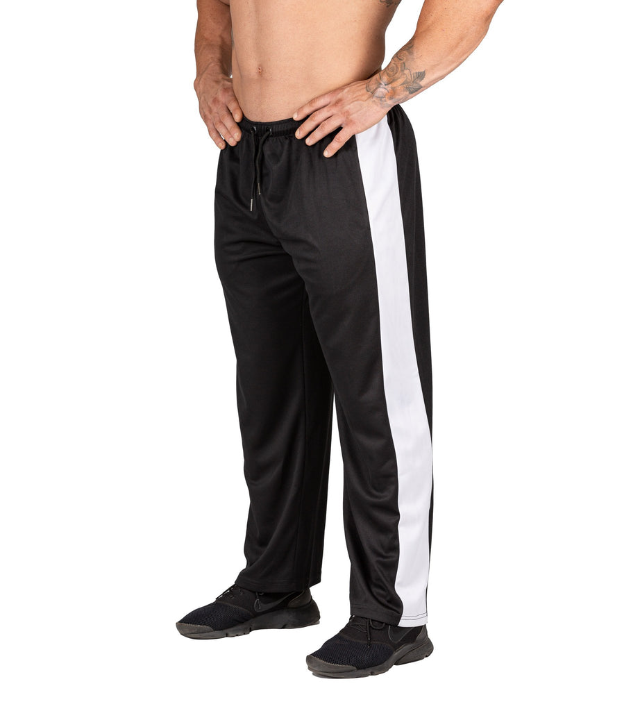 Men's Gym Tracksuit Pants Black Bodybuilding Workout | Iron Tanks