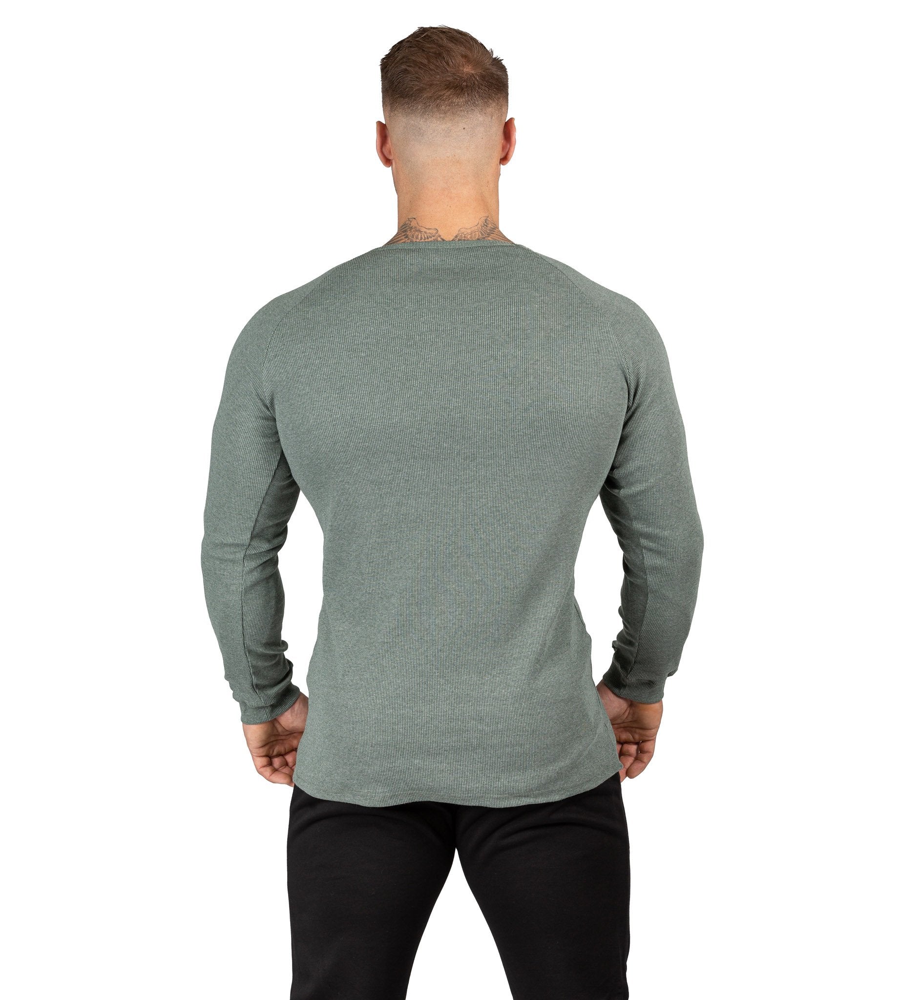 Men's Hulk Long Sleeve Top Green Gym Bodybuilding Shirt | Iron Tanks