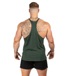 Men's Marauder Stringer Singlet Green Gym Bodybuilding | Iron Tanks