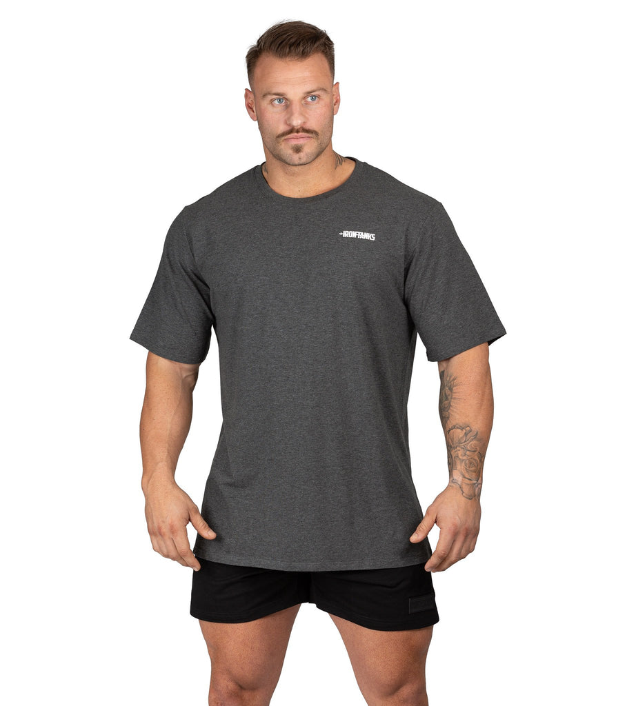 Mens Classic Tee Gym Bodybuilding Workout Top Charcoal | Iron Tanks