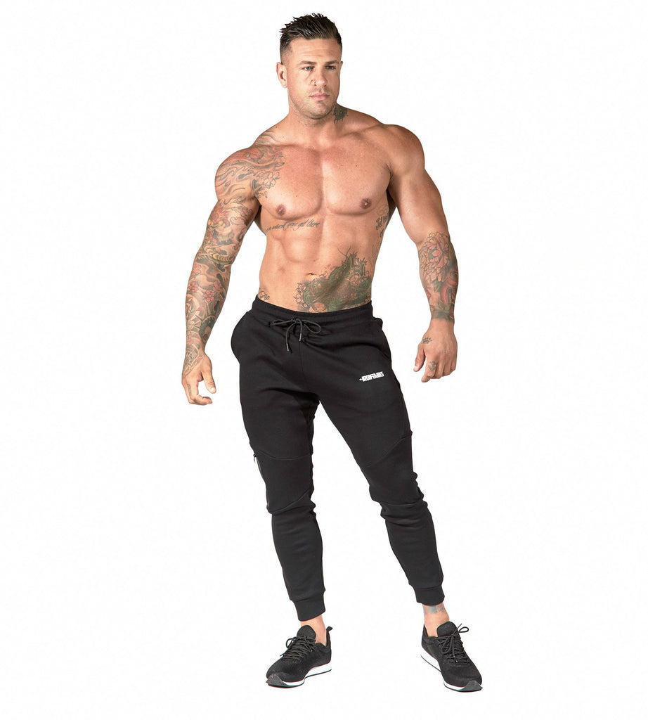 Mens Fusion Gym Pants Black Bodybuilding Workout Training | Iron Tanks