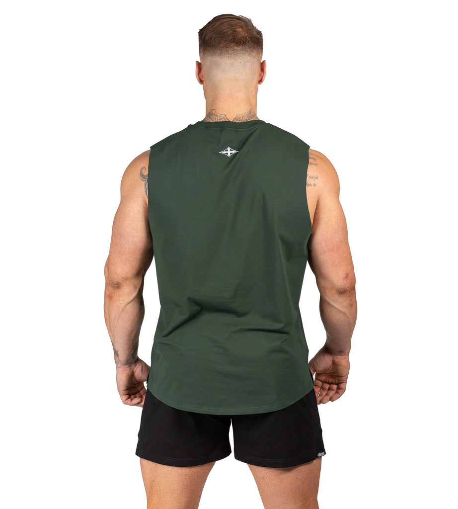 Mens Muscle Gym Singlet Tank Bodybuilding Shirt Khaki Green Iron Tanks