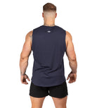 Mens Muscle Gym Singlet Tank Bodybuilding Workout Navy Blue Iron Tanks