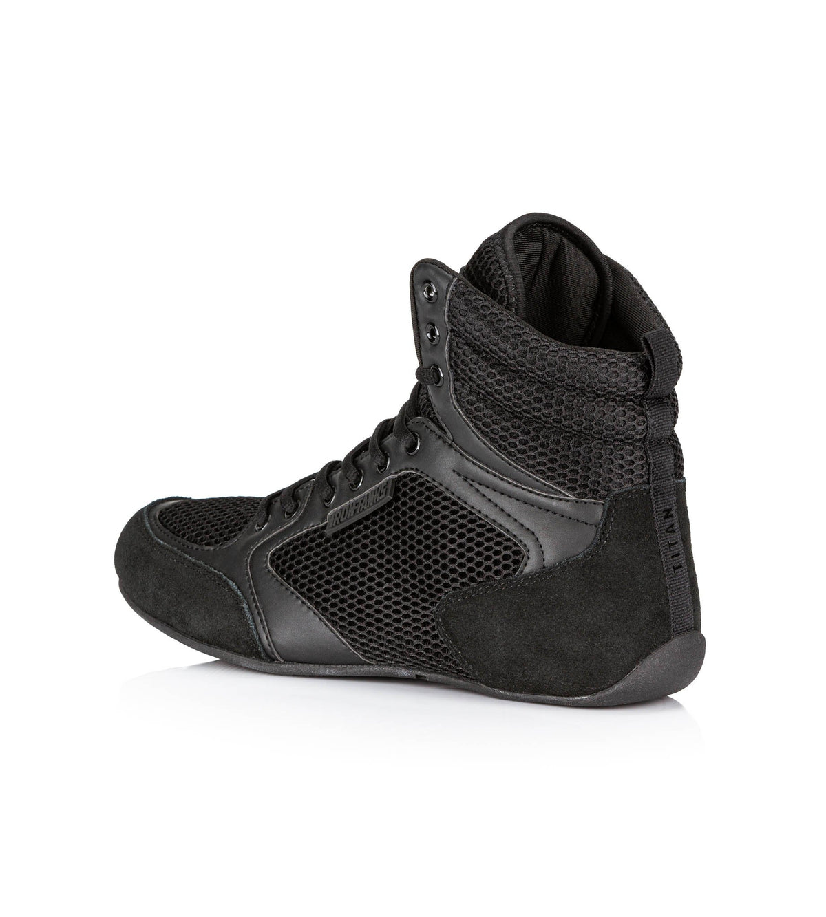 Titan Iii Gym Shoes Black Bodybuilding Powerlifting Flat 