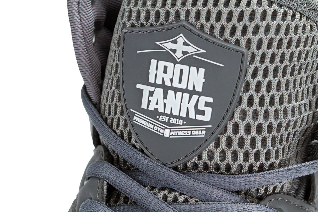 Titan III Gym Shoes Grey Bodybuilding Powerlifting Flat | Iron Tanks